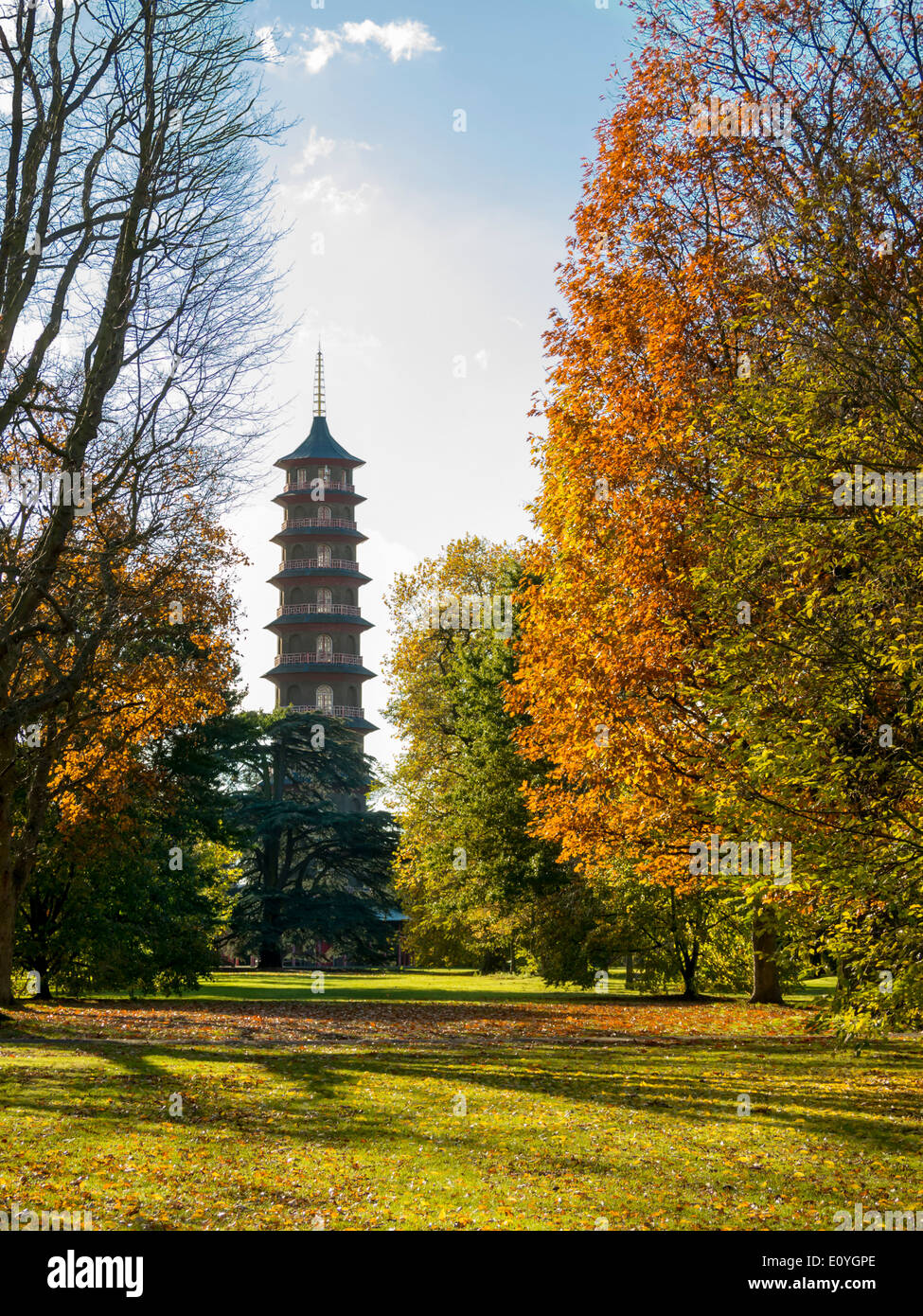 Europe, UK, England, London, Kew Gardens, Pagoda Stock Photo