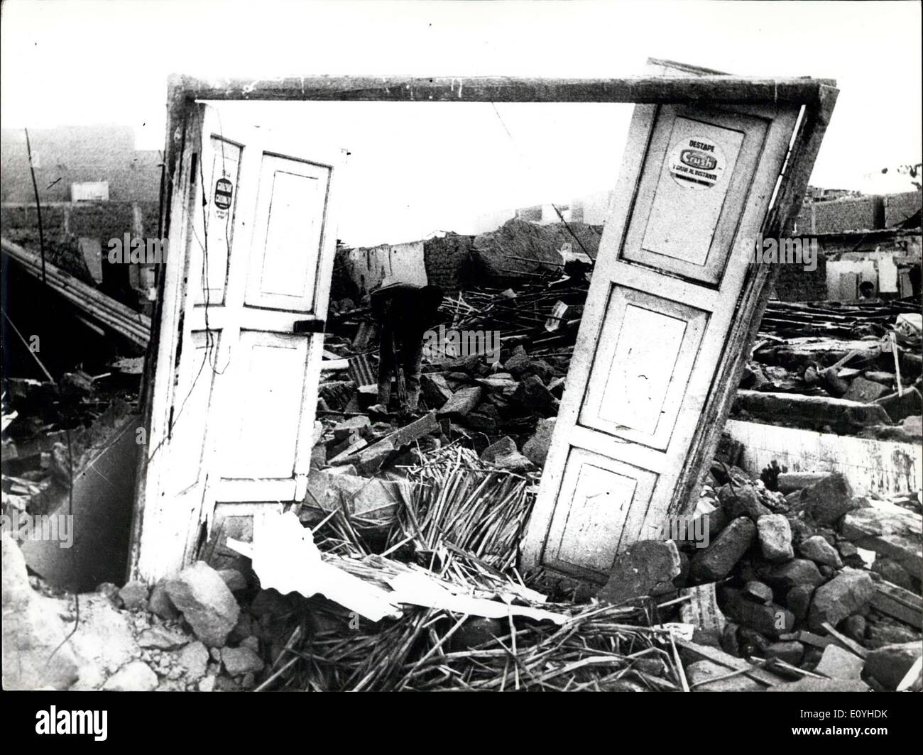 May 31, 1970 - Peruvian Earthquake, May 31, 1970 Stock Photo