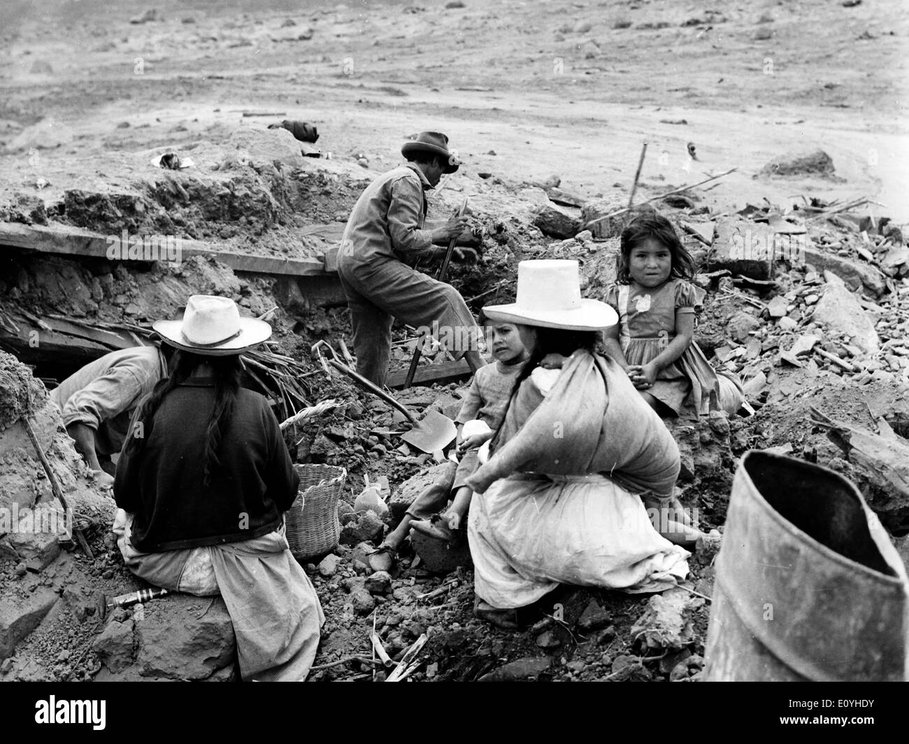 May 31, 1970; Huaraz, PERU; Images of the devastation caused by the 1970 earthquake in Peru, when 70,000 people were killed in Stock Photo