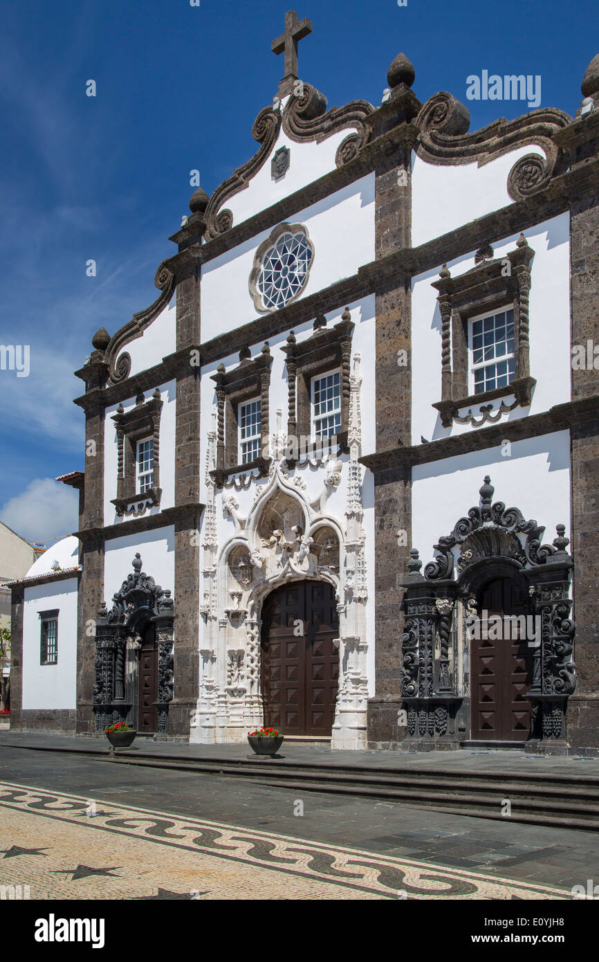 Church of Saint Sebastian in Ponta Delgada, Azores, Portugal Stock Photo