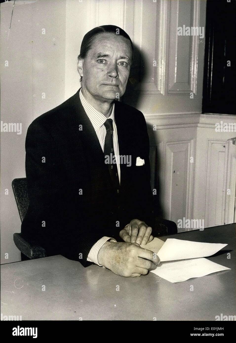 Jul. 14, 1970 - Ambassador-Designate At tananarive. Mr. T.L. Crosthwait; Photo Shows Mr. T.L. Crosthwait, Ambassador-designate at Tananarive, Malagasy Republic -pictured today at the Foreign and Commonwealth Office, London. Stock Photo