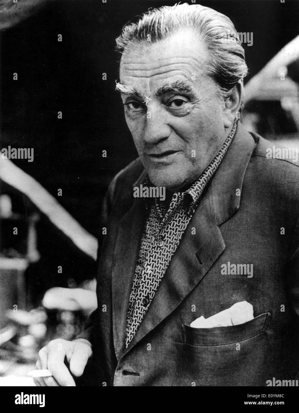 Portrait of film director Luchino Visconti Stock Photo