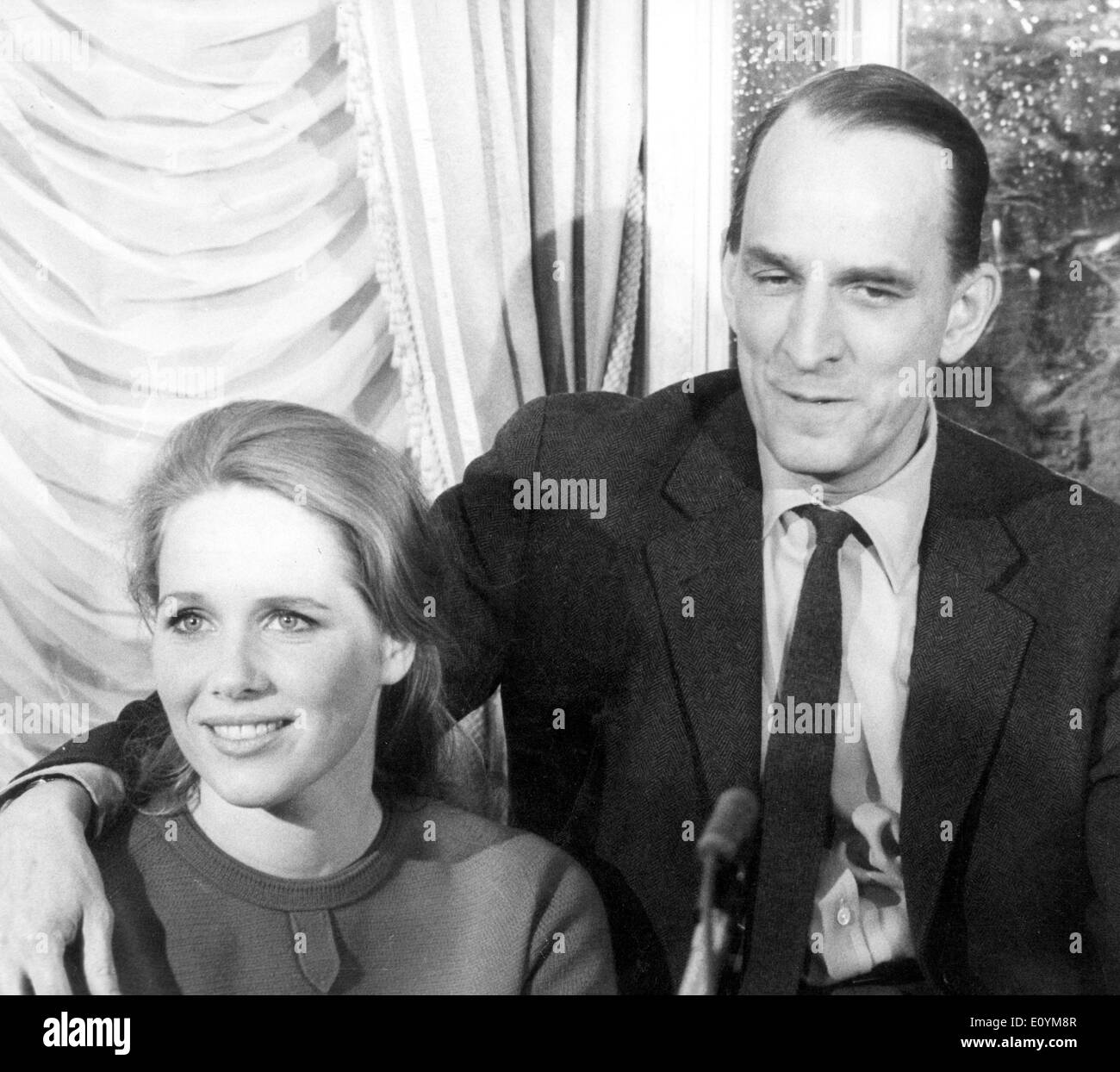 Actors Ingmar Bergman and Liv Ullman Stock Photo