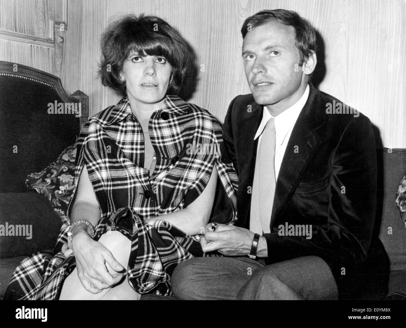 Nadine and Jean-Louis Trintignant at press conference Stock Photo