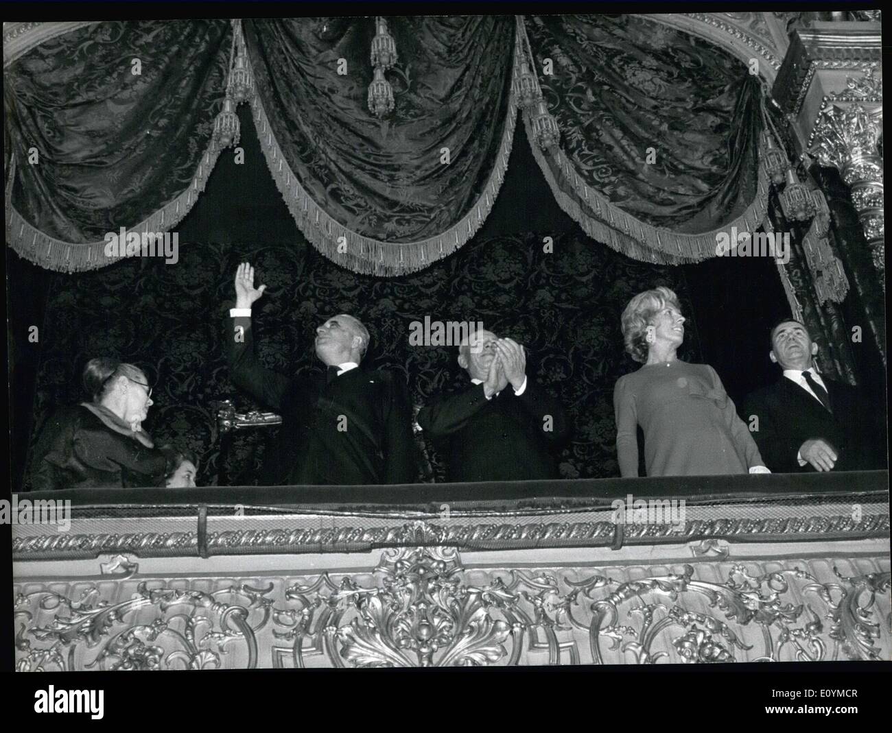 Oct. 09, 1970 - Left to right: Madame Podgorny, Pompidou, Podgorny, Madame Pompidou, and Gromyko.  Pict Stock Photo