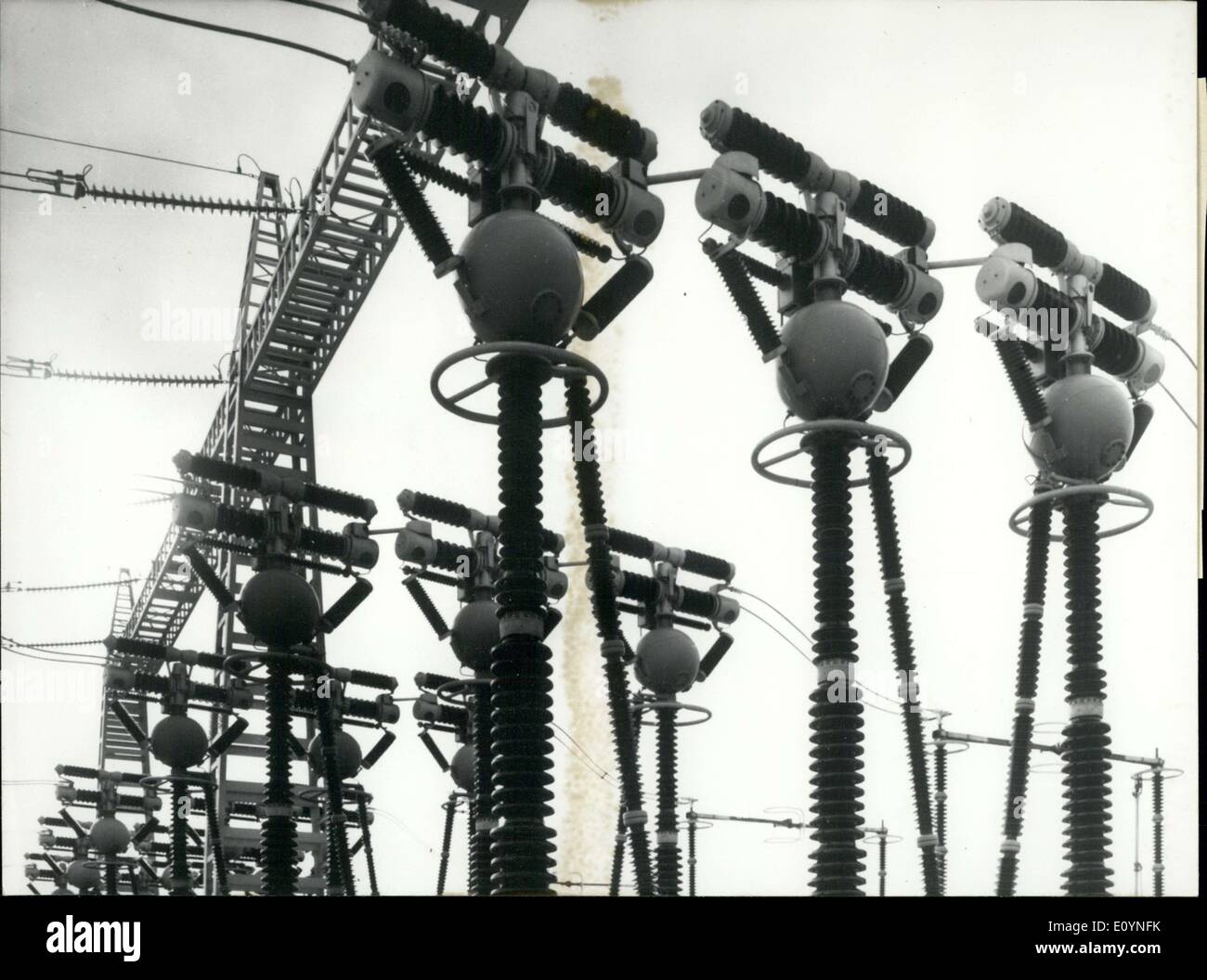 Dec. 07, 1970 - French-made Pneumatic Circuit Breakers to be Installed Mexico Stock Photo