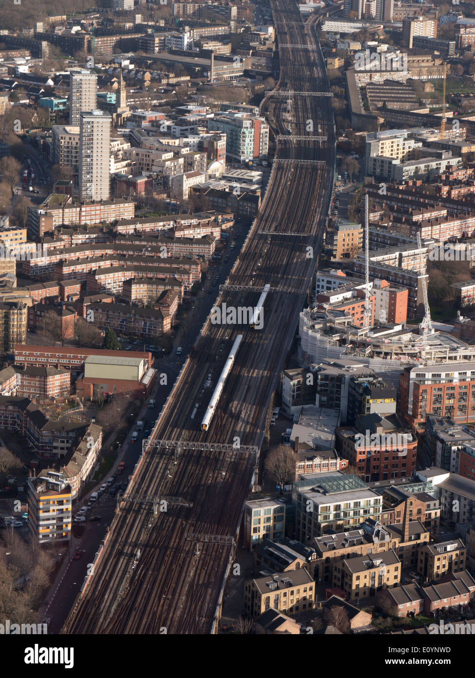 UK, London, south east trains railway Stock Photo