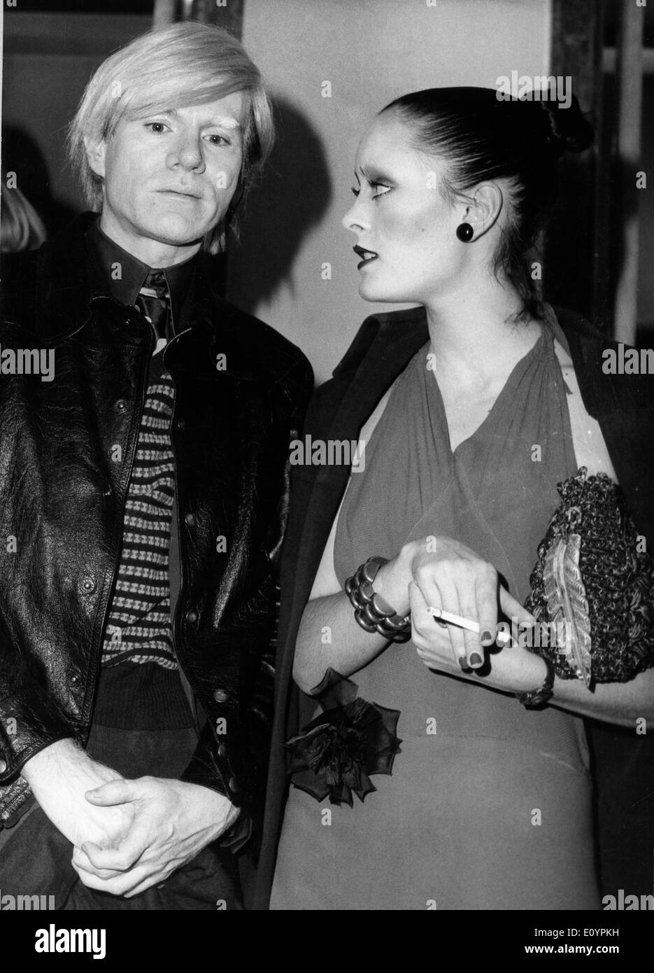 Artist Andy Warhol with Jane Forth Stock Photo