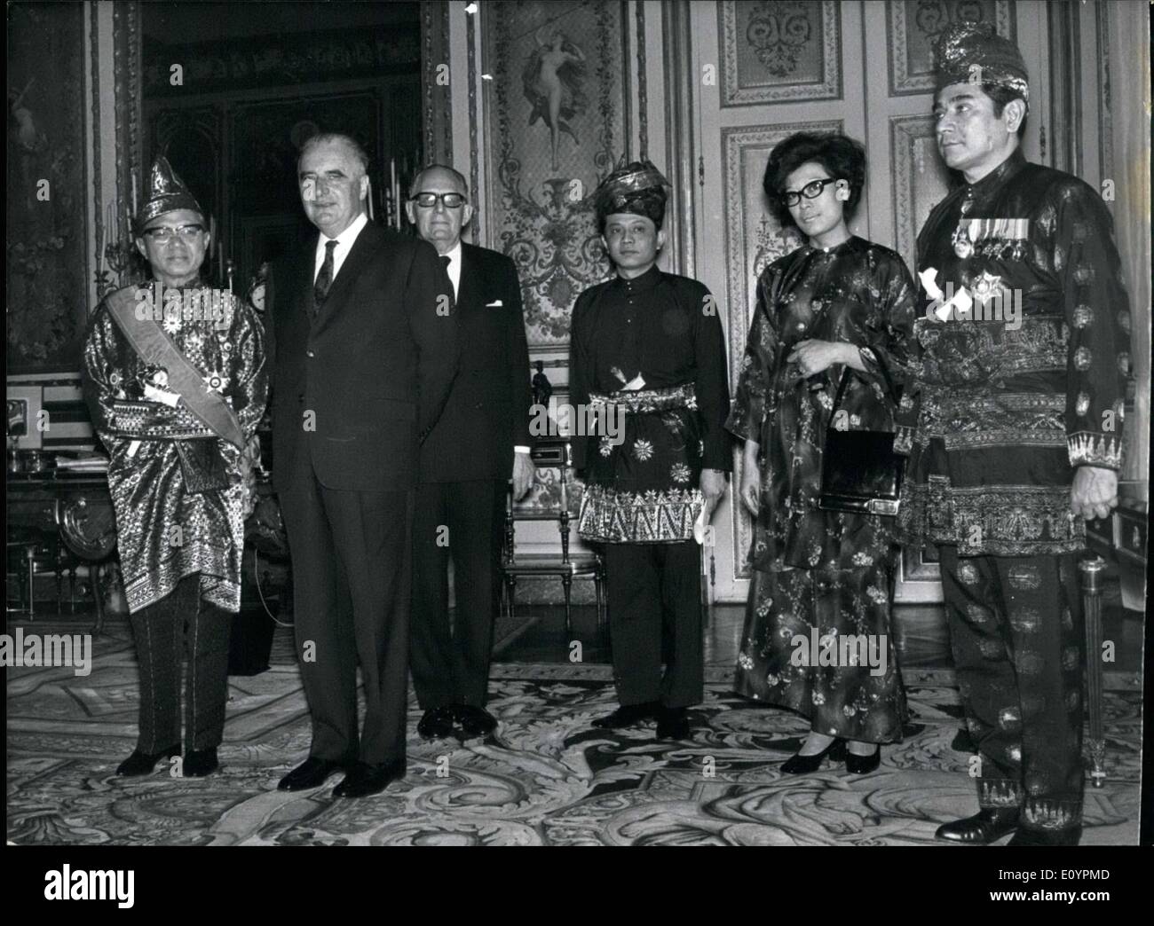 Feb. 25, 1971 The new Malaysian ambassador in France, Tan Sri Jamal
