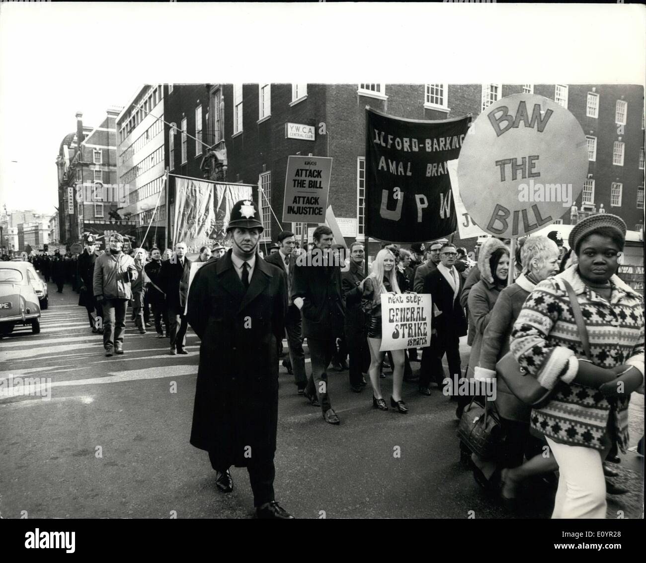 Mar. 03, 1971 Engineering Union oneday strike. Engineering Unions