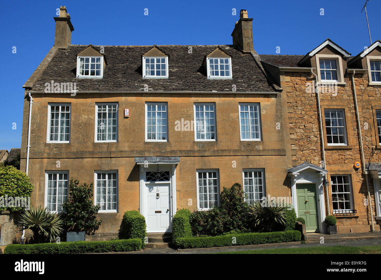 Broadway High street, Worcestershire, Cotswolds, England, UK Stock