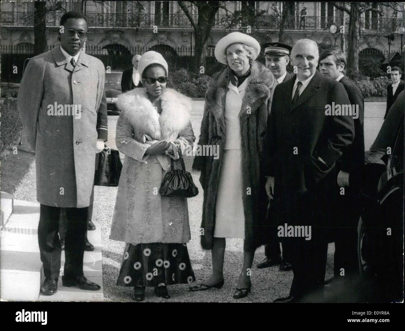Mar. 29, 1971 - President of the Democratic Republic of the Congo is on an official visit in Paris. Stock Photo