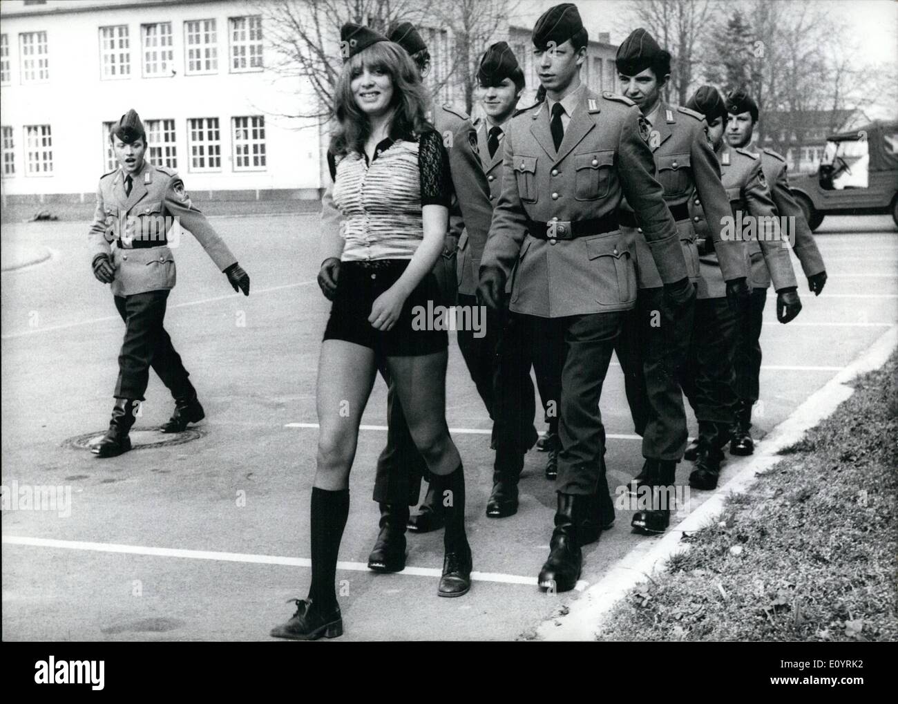 Apr. 04, 1971 - 18-Year-Old Eike: got an order to report to an army recruiting station, for ''Eike: is registered as male surname in the official register of surnames. The smart precision-instrument maker from Wiesbaden (Germany) enjoyed to appear there in her own ''uniform'' and she didn't have any objections when three members of the medical examination commission wanted to take her measures. But then Eike had to stop her ''life as a soldier'': she had to leave the recruiting station Stock Photo