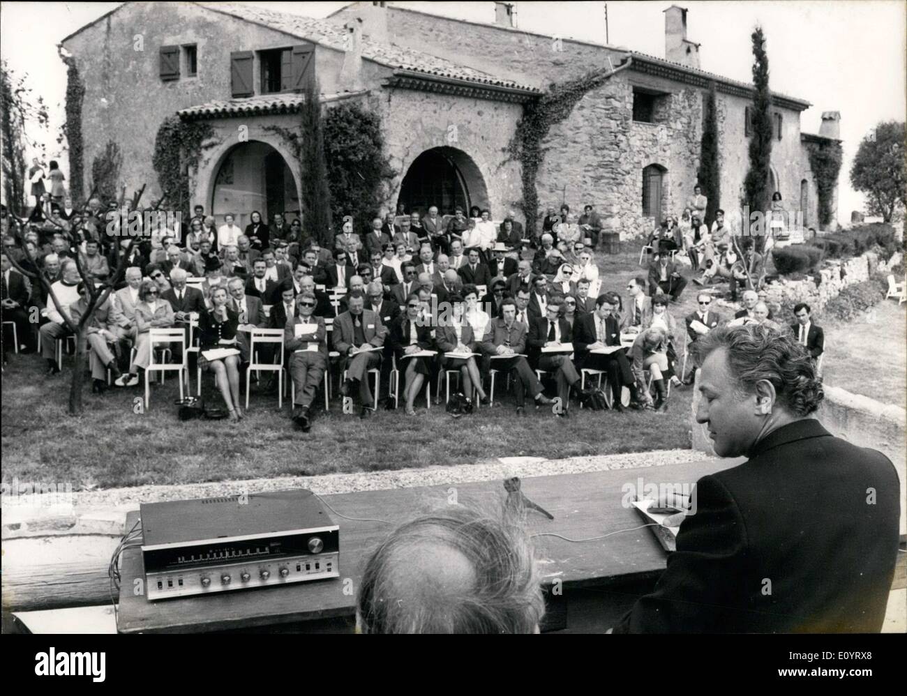 Apr. 30, 1971 - After a fire killed his wife and four children, Gray goes  around France informing people about fire safety. In this picture he is in  Tanneron (Var). He is