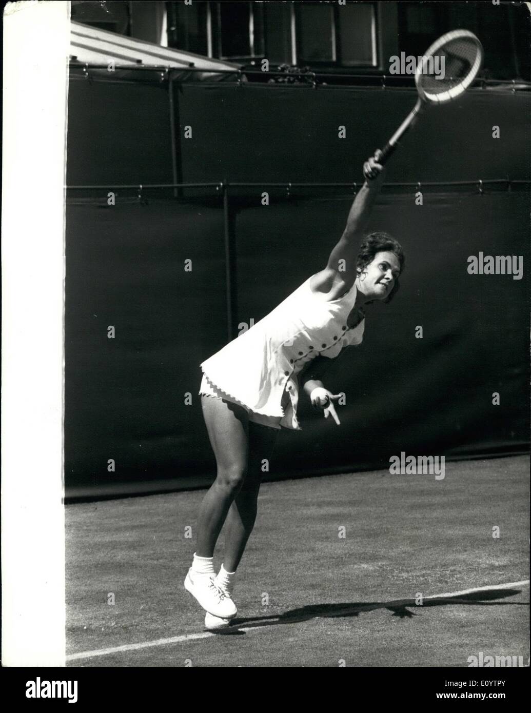 Jun. 06, 1971 Tennis at Wimbledon, Second Day Photo Shows, Miss