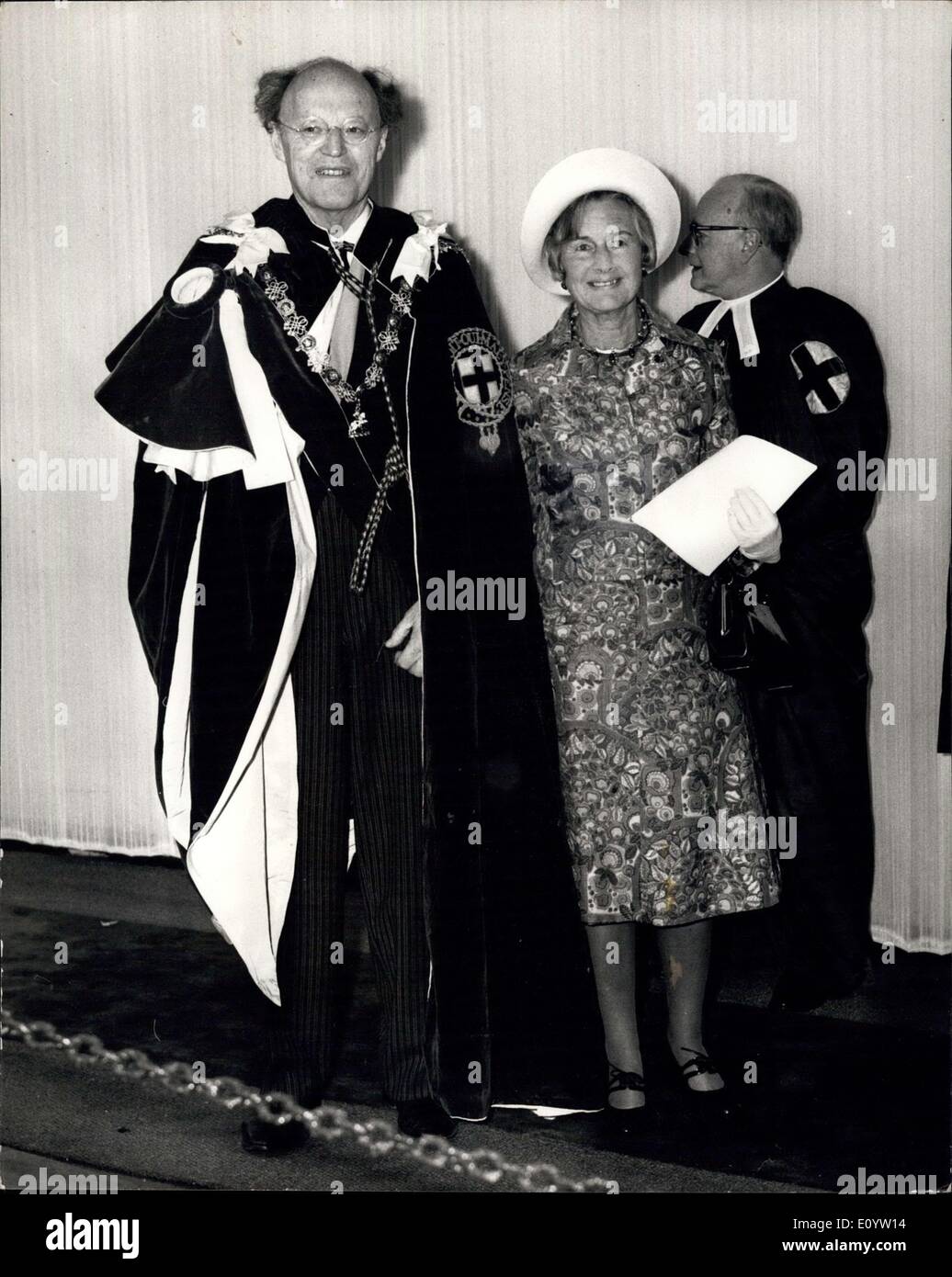 Jun. 14, 1971 - Rain Washes Out Order of the Garter Procession. The ceremonial procession of the Most Noble Order of the Garter Stock Photo