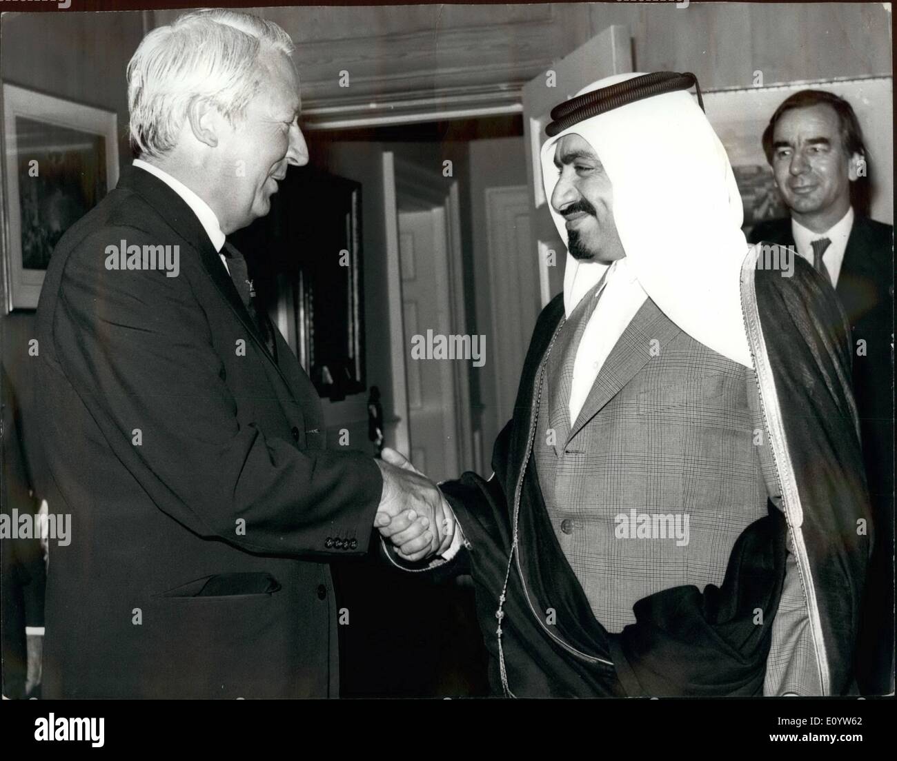 Jul 07 1971 Premier Of Qatar Meets Mr Heath The Prime Minister Of jul-07-1971-premier-of-qatar-meets-mr-heath-the-prime-minister-of