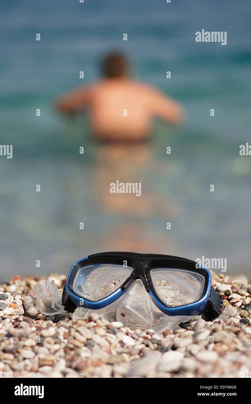 Snorkeling mask, Rhodes Island, Afantou, Greece Stock Photo Alamy