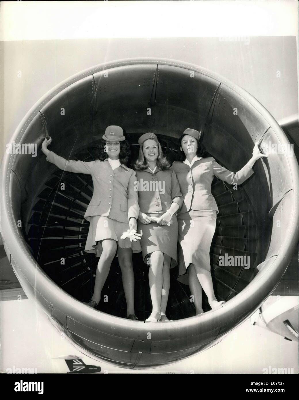 Sep. 07, 1971 - The Search Is On For Ex-Pan Am Stewatdesses In Britain: Pan American World Airways has lost some 150 ex-stewardesses in the United Kingdom and doesn't Know where to find them. Most of them are British girl who returned from U.S.A. bases to marry the boys they left behind, some brought with them Amjerican hiusband and other or Americans or Scandinavians who m,arried with Bristis men they met on the job. A But all most all hasve changed their names and adresses. The 'world's most expereinced airline'' is not trying to lure its most experienced girld back to home Stock Photo