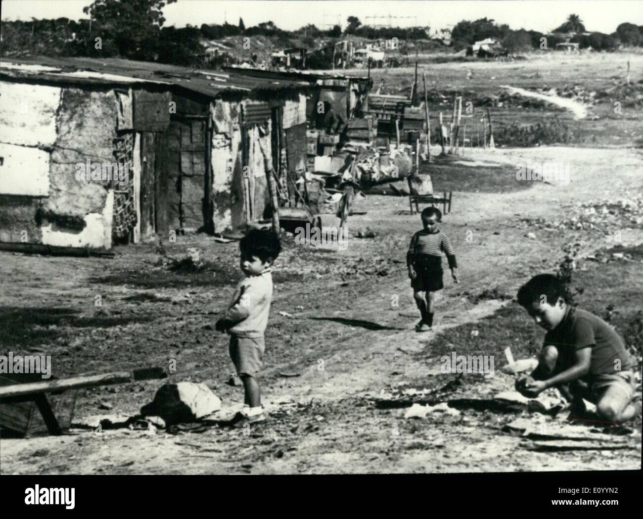 Dec. 12, 1971 - Uruguay-Montevideo's ''Cantegrill'' slums: ''Don't push any more because it's going to bust. Here in the ''cantegril'' we'll soon realize there are two hundred thousand of us, Stock Photo