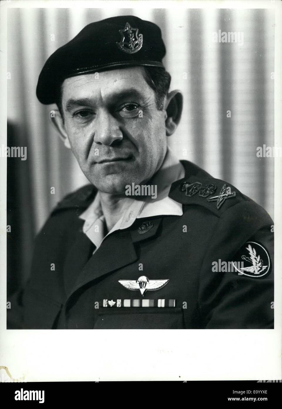Dec. 12, 1971 - Israel's New chief of staff. photo shows Major Gen. David Elazar, who on January 1st. 1972 becomes Israel's new Stock Photo