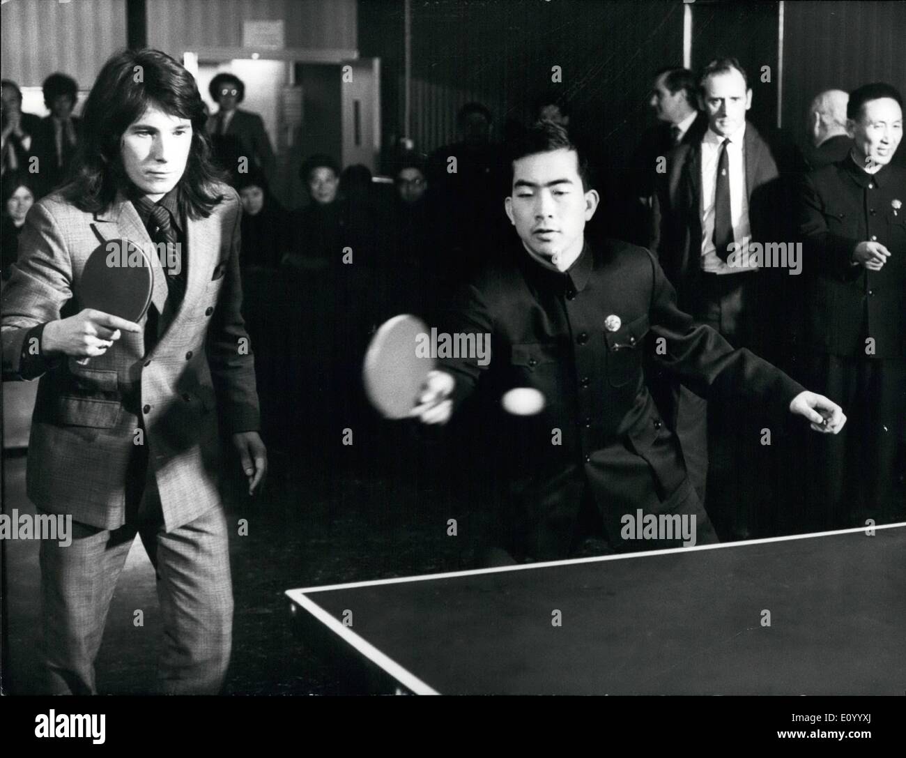 Table tennis team 1971 historical hires stock photography and images