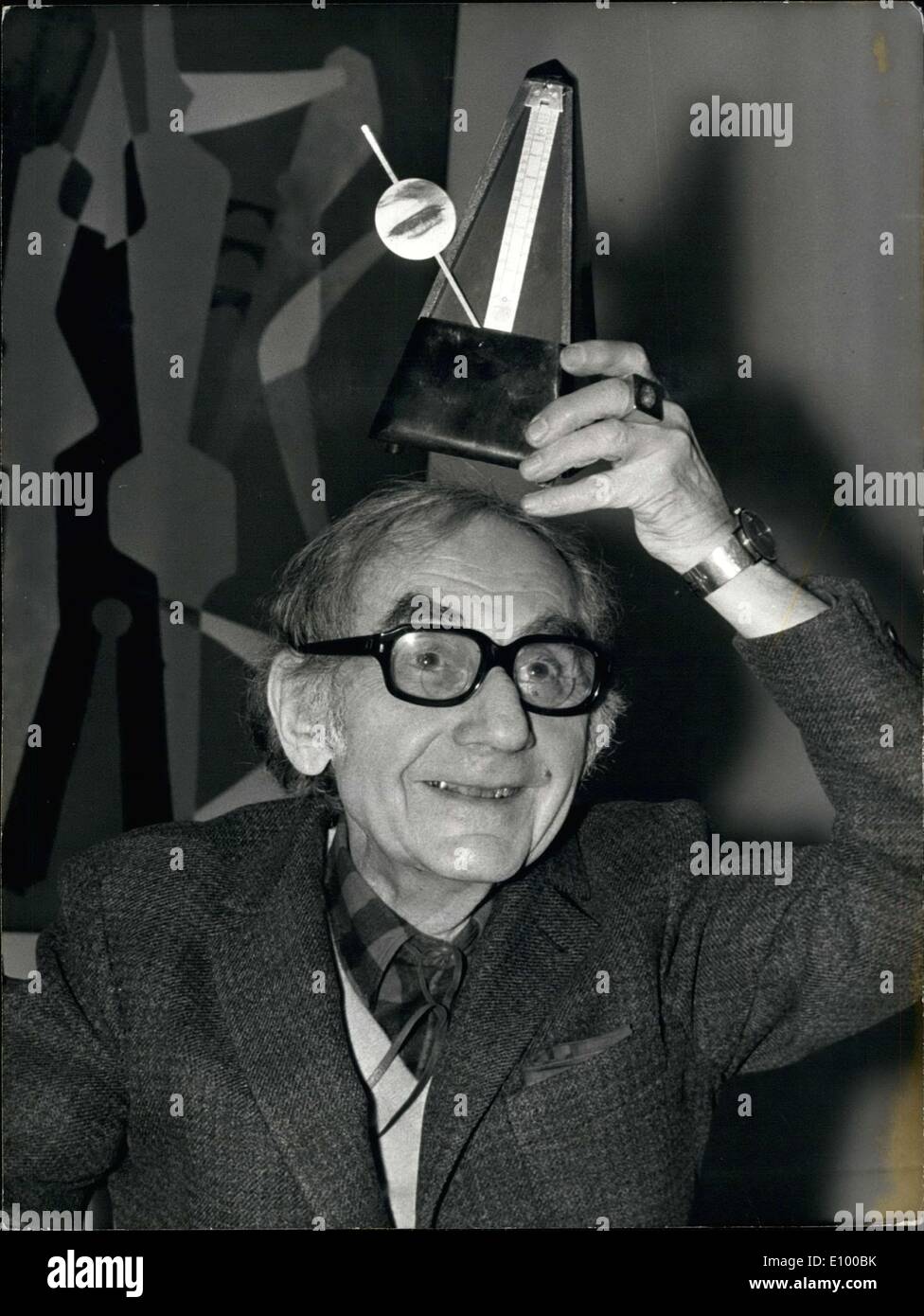 Jan. 06, 1972 - Man Ray presents his ''Indestructible Object,'' a