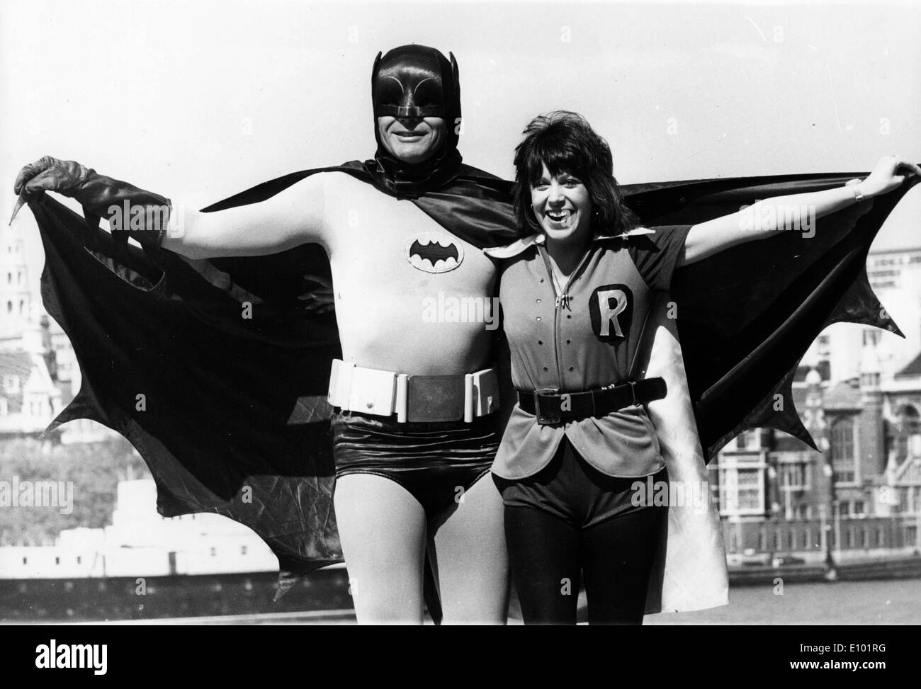 Actor Adam West As Batman With Sally James Stock Photo Alamy