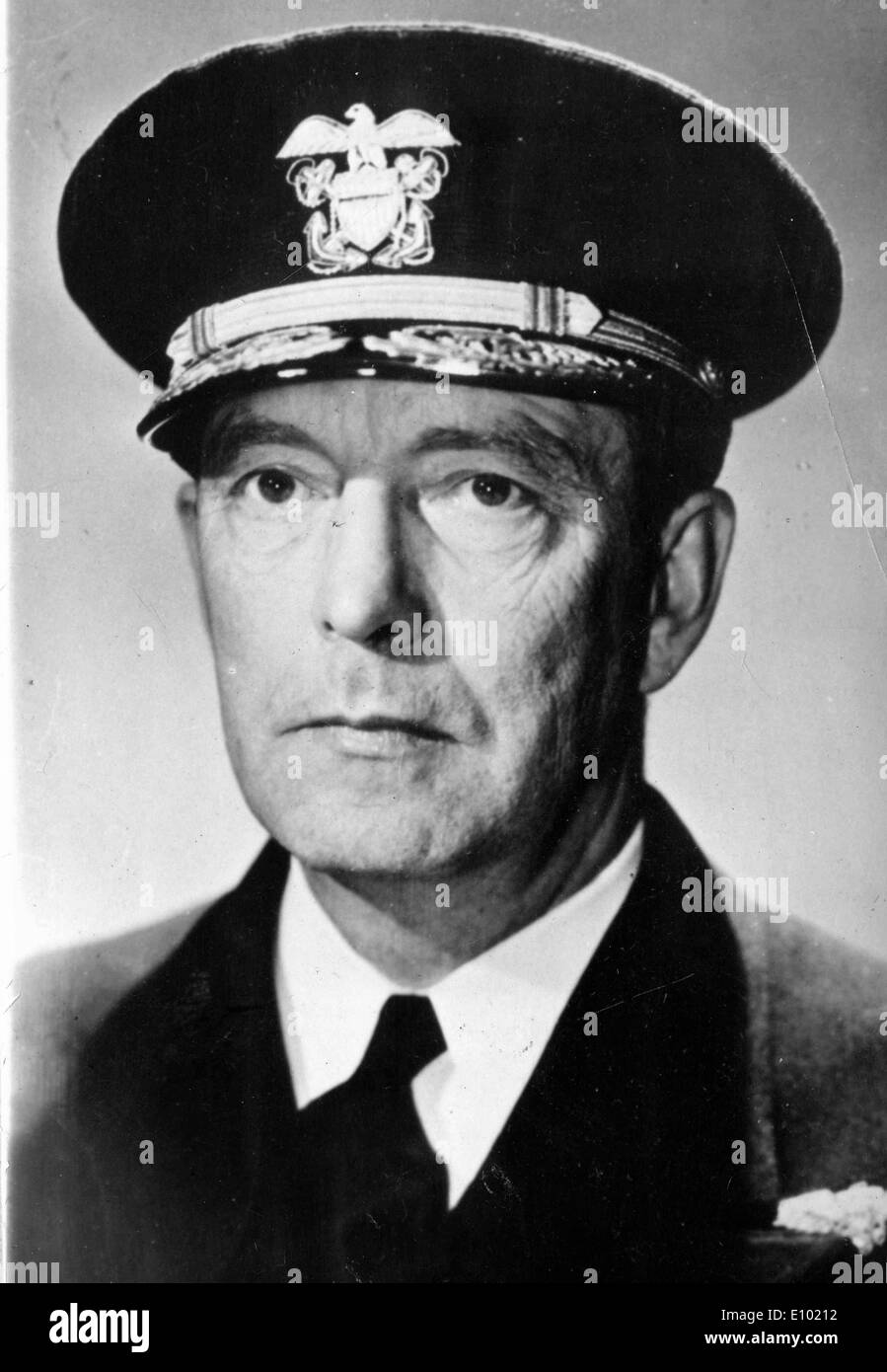 ARTHUR RADFORD a U.S. Navy Admiral, Commander-in-Chief of the U.S. Pacific Command and Chairman of the Joint Chiefs of Staff Stock Photo