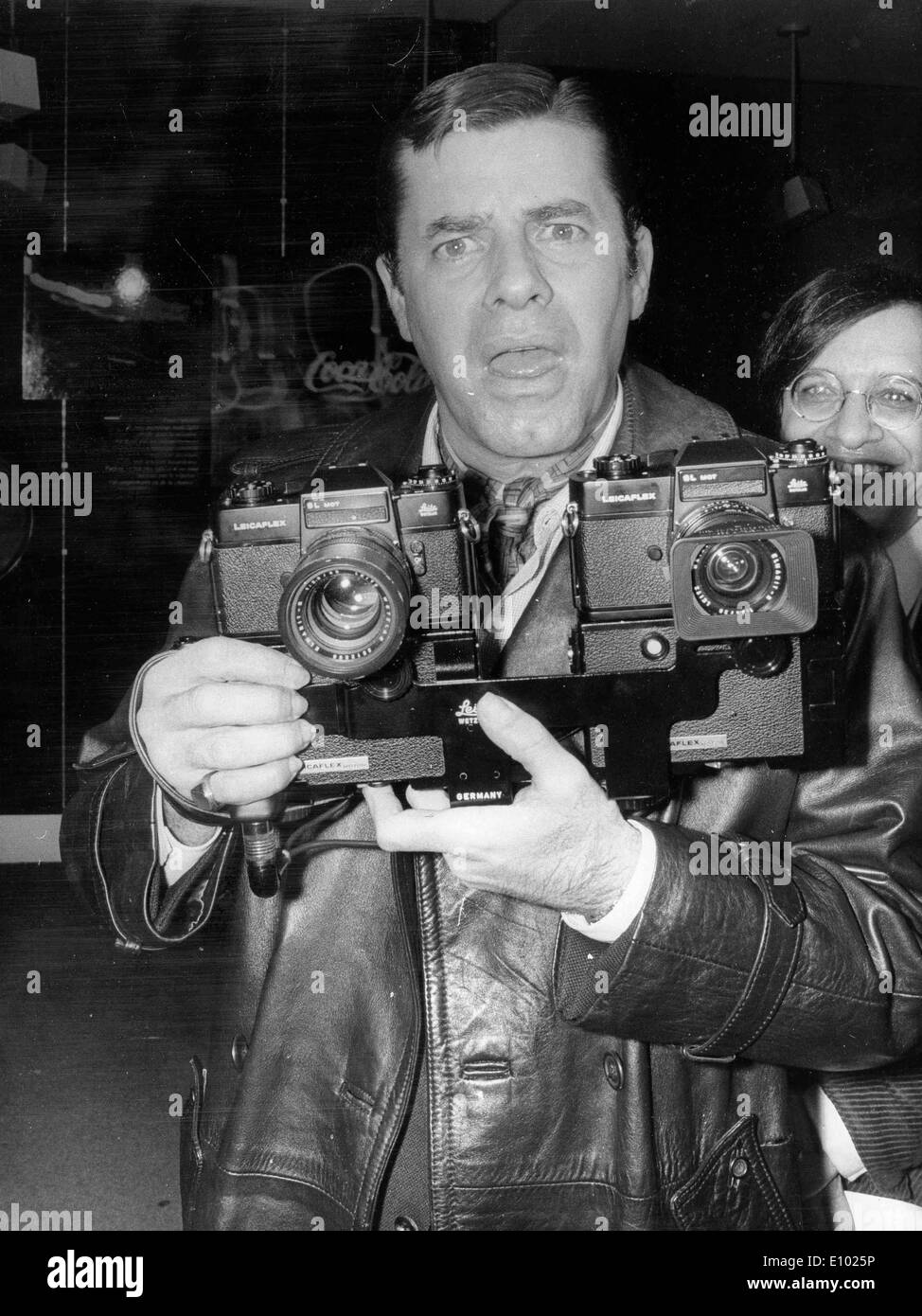 Actor Jerry Lewis at photography gallery Stock Photo