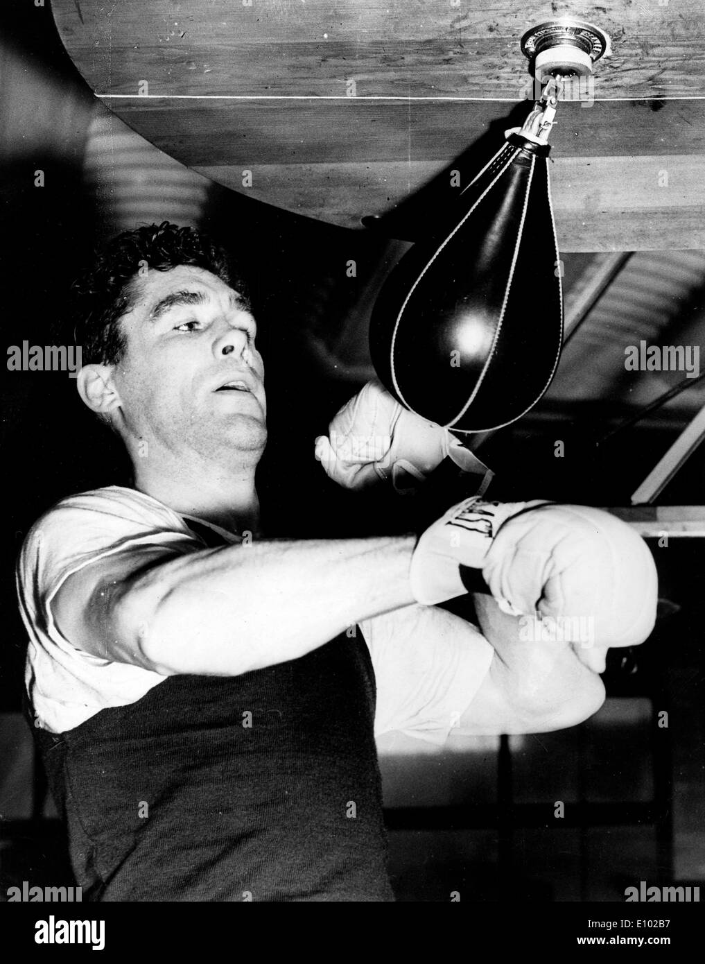 Walter Cartier (1922 - 1995) was a professional boxer turned actor, originally from the Bronx in New York Stock Photo