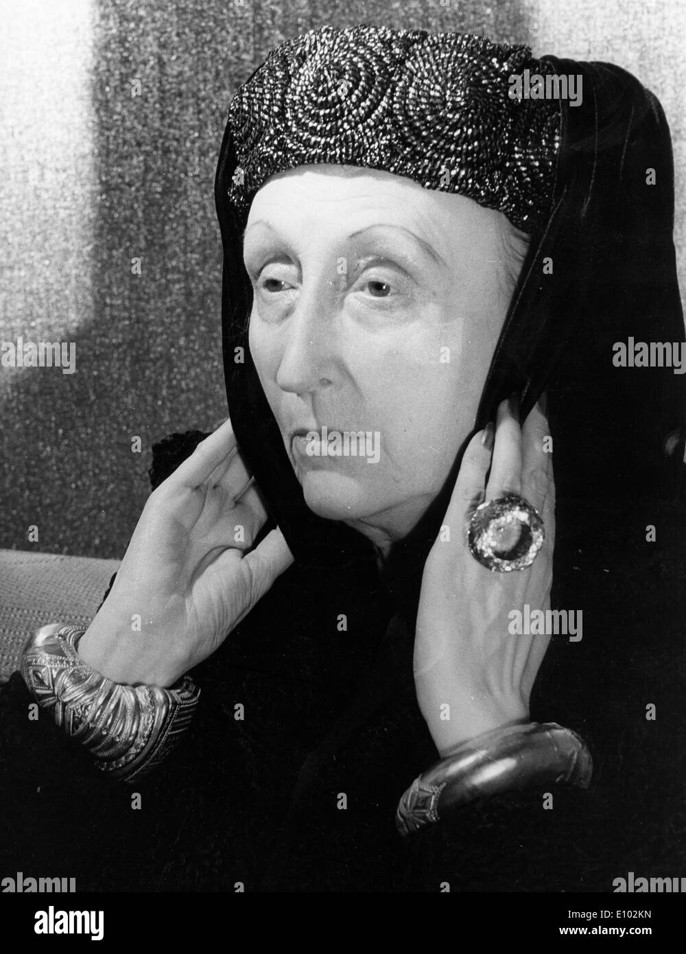 Dame EDITH SITWELL DBE (September 7, 1887 - December 9, 1964) was a British poet and critic. Stock Photo