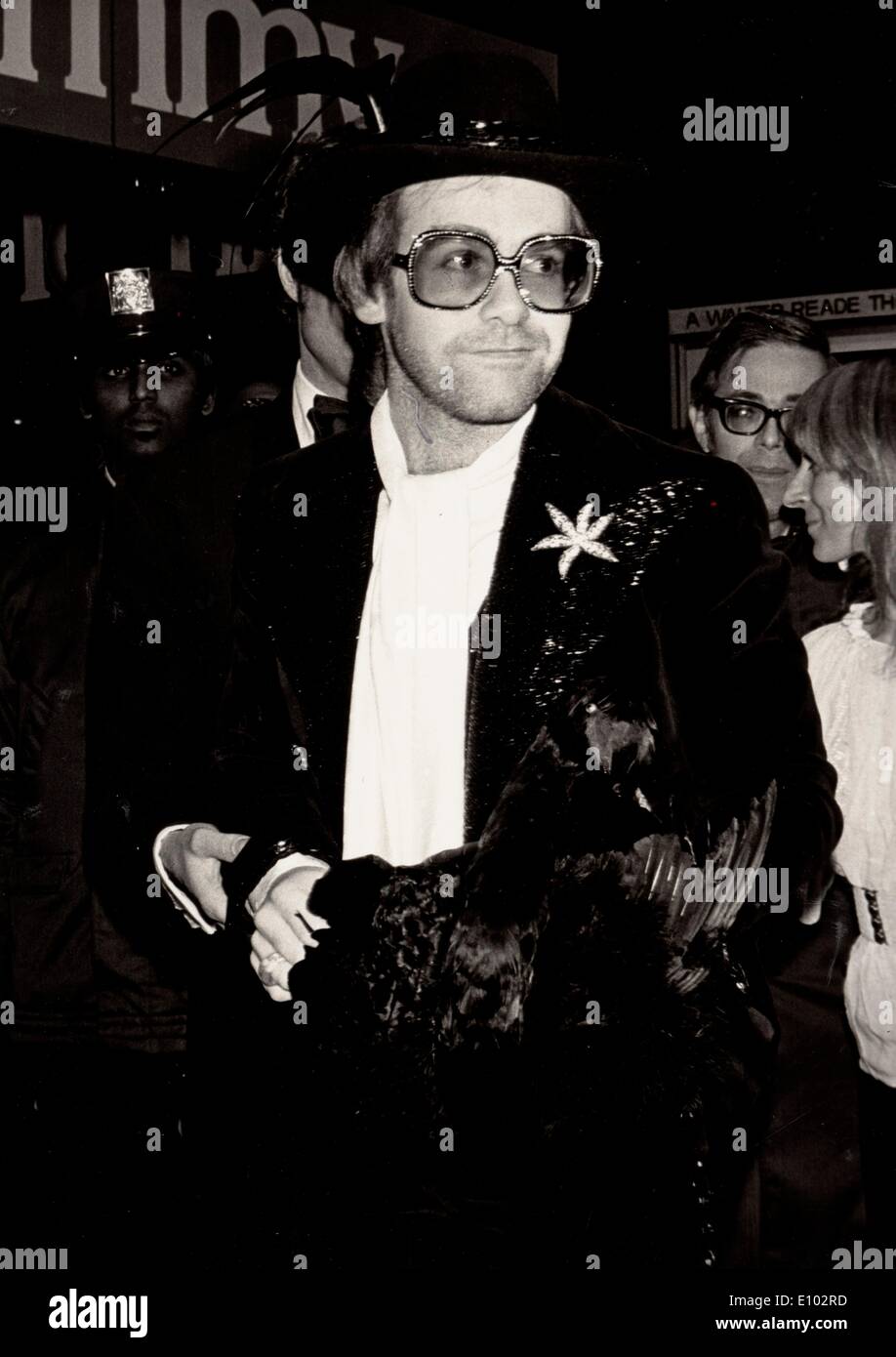 Singer Elton John at 'Tommy' film premiere Stock Photo