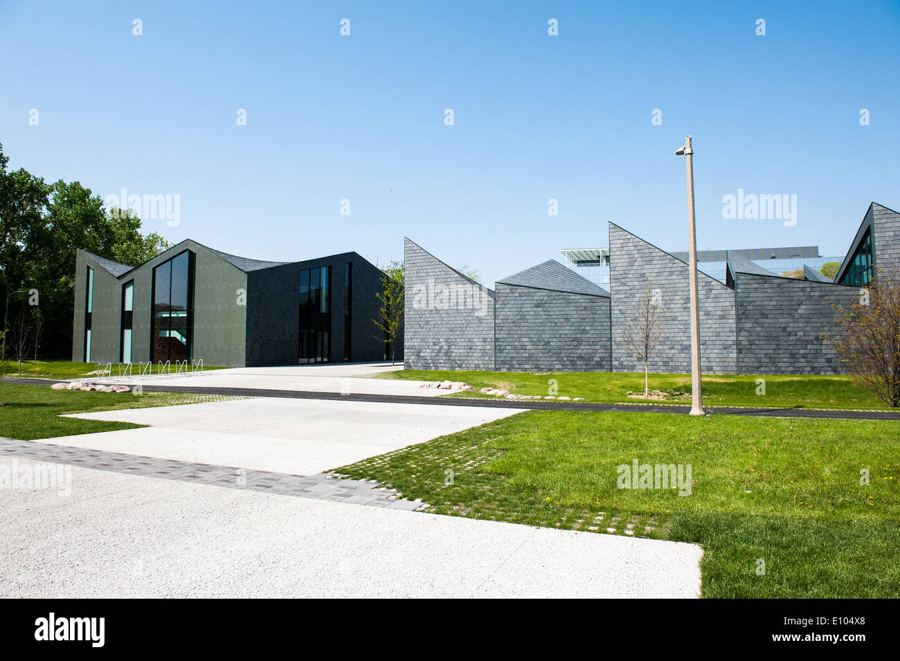 Studio Gang Architects' WMS Boathouse at Clark Park in Chicago. Stock Photo