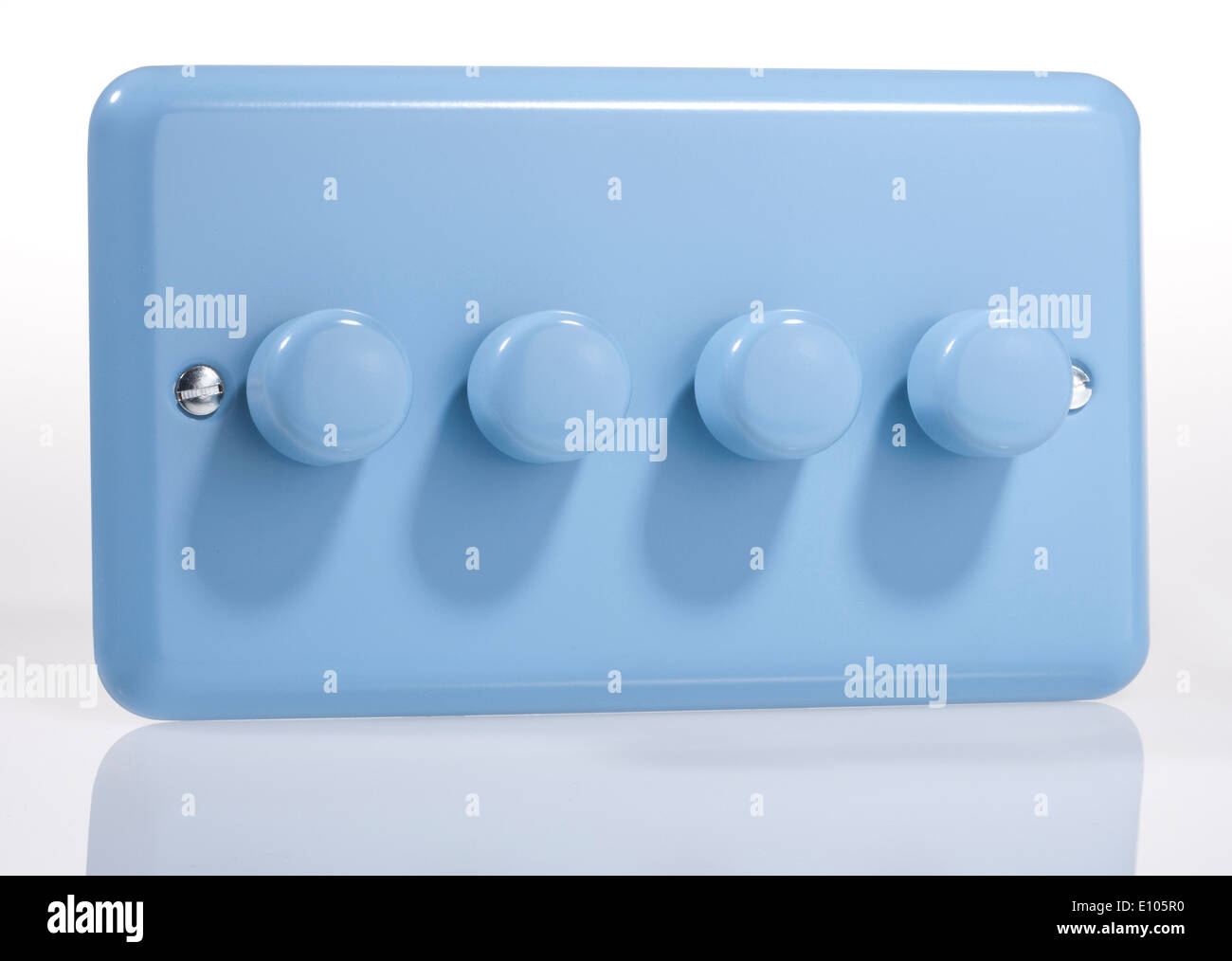 Blue 4Light switches Stock Photo Alamy