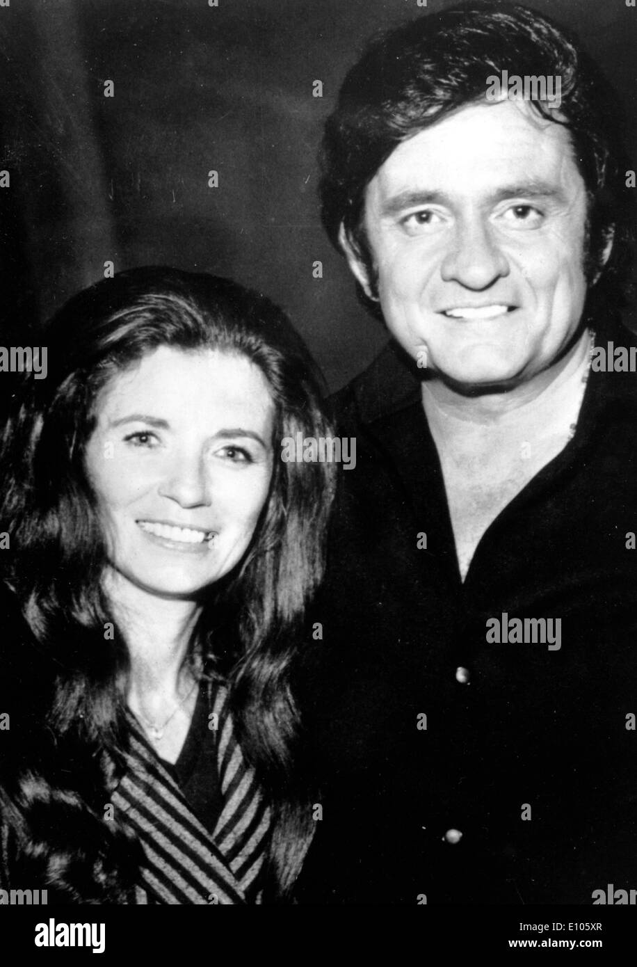 Portrait of Johnny Cash and June Carter Cash Stock Photo