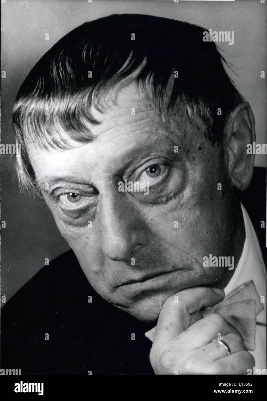 Jan. 06, 1970 - Pictured is celebrated lyricist, speaker, humorist, and German prize-winner Eugen Roth. The picture was printed Stock Photo
