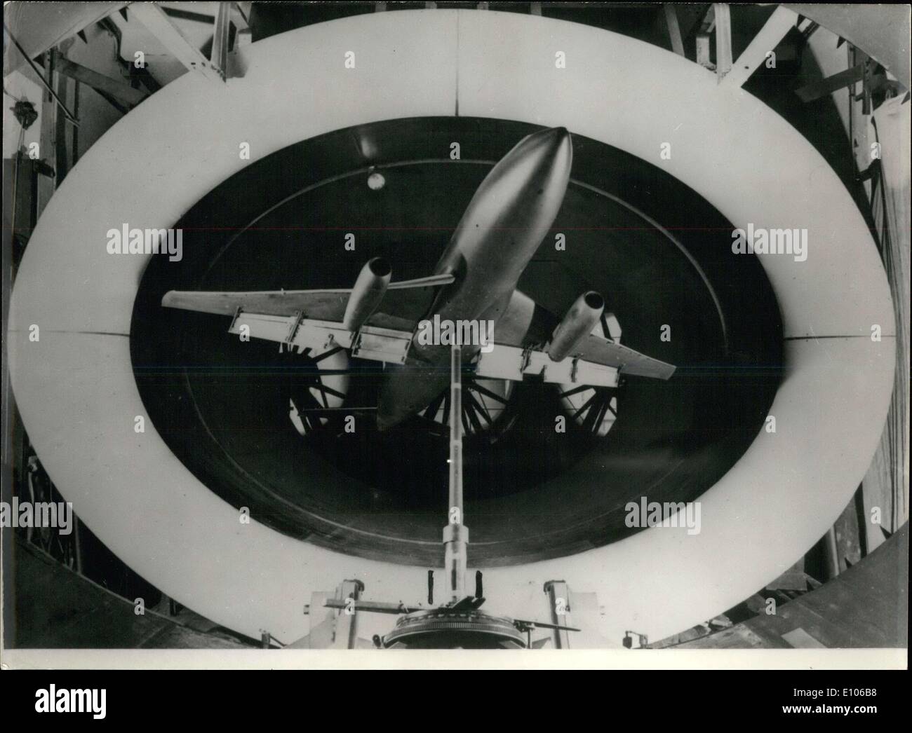 Jan. 20, 1970 - Dassault Wind tunnel Tests New Plane ''Mercury' Stock Photo