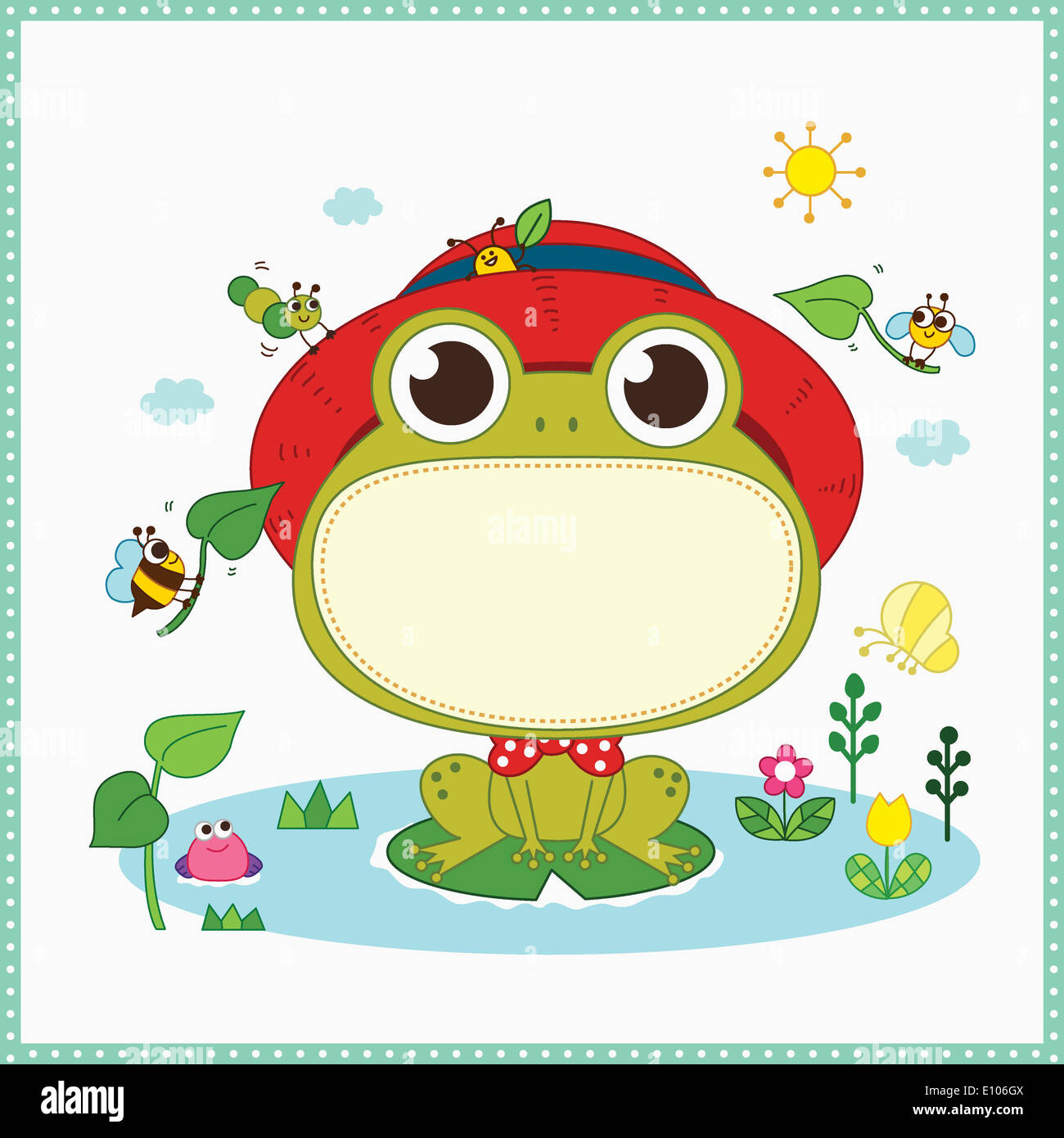 a letter template with a frog Stock Photo - Alamy