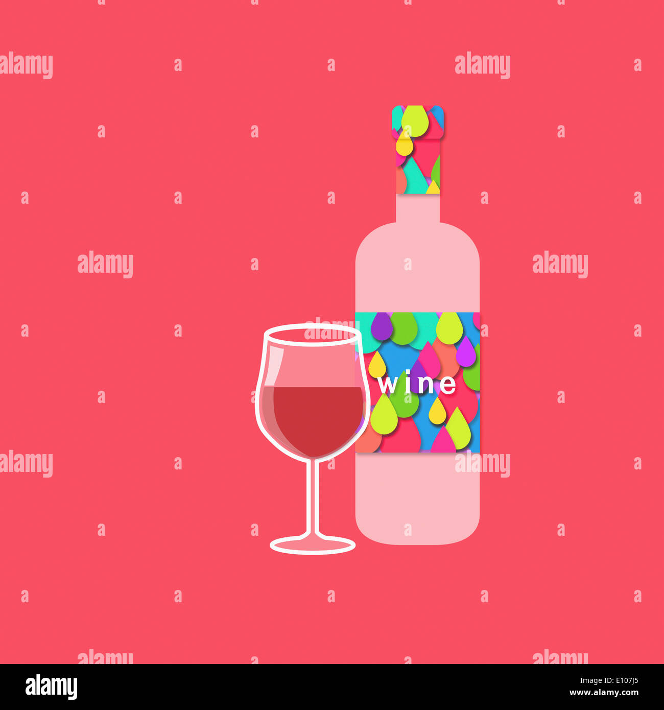 Red wine illustration hi-res stock photography and images - Alamy