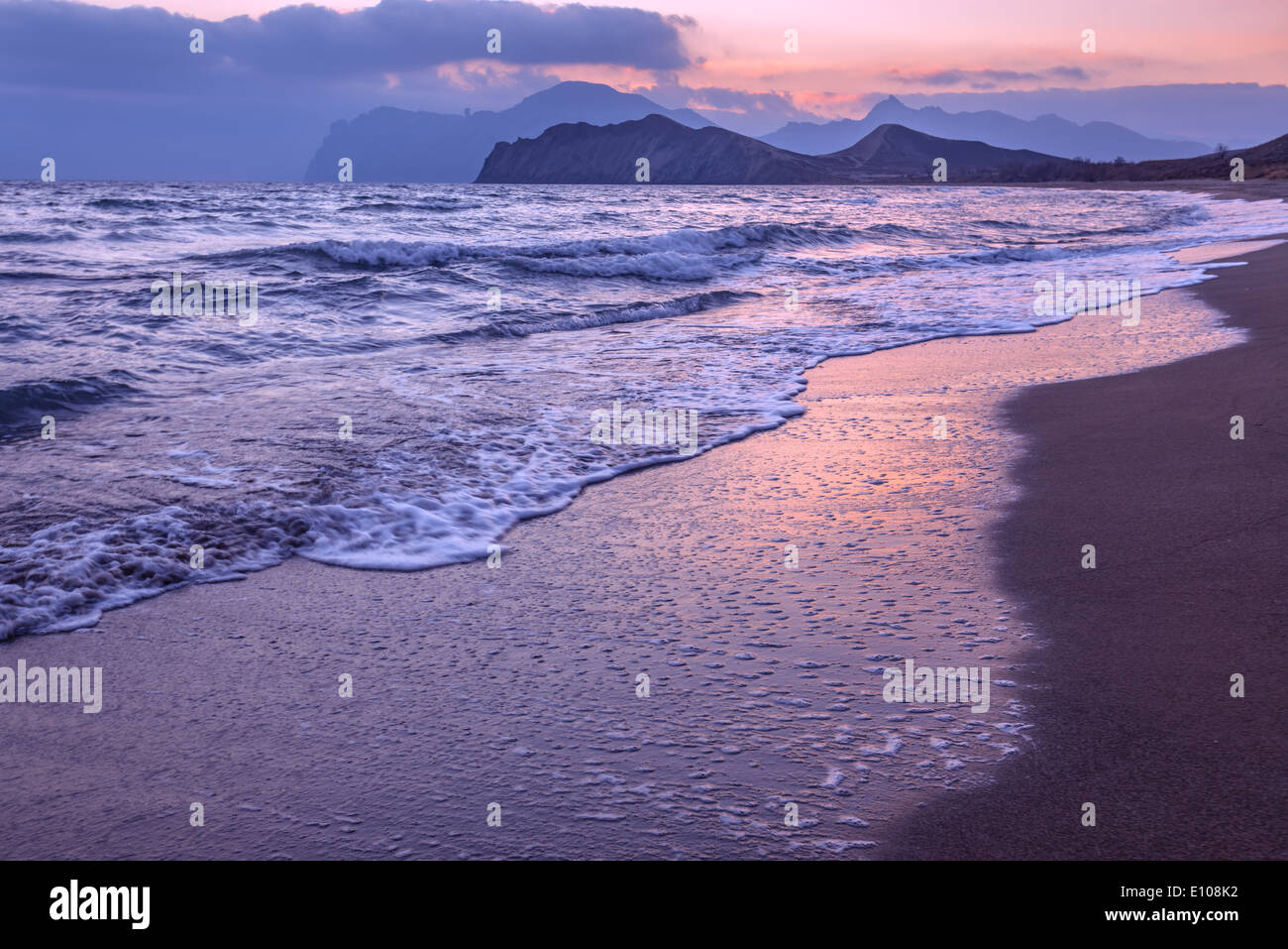 Sea beach on sunset time Stock Photo