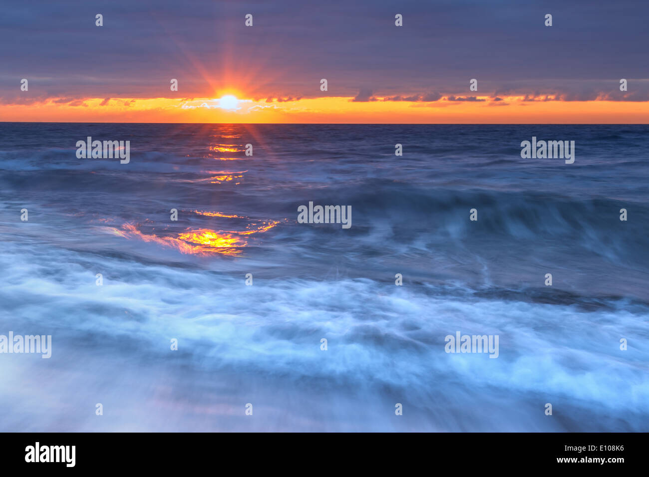 Sea beach on sunset time Stock Photo