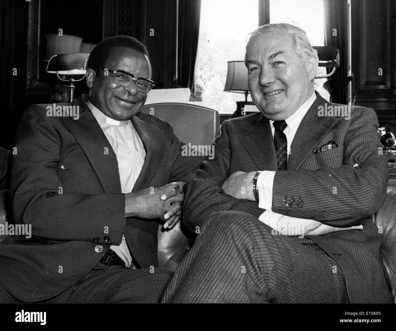 Prime Minister James Callaghan in meeting Stock Photo Alamy
