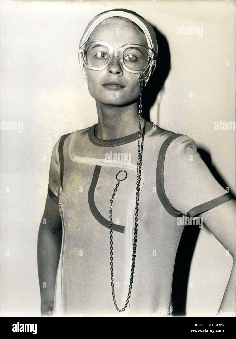 Mar. 23, 1970 - A new fashion accessory for your glasses by Louis Feraud Stock Photo