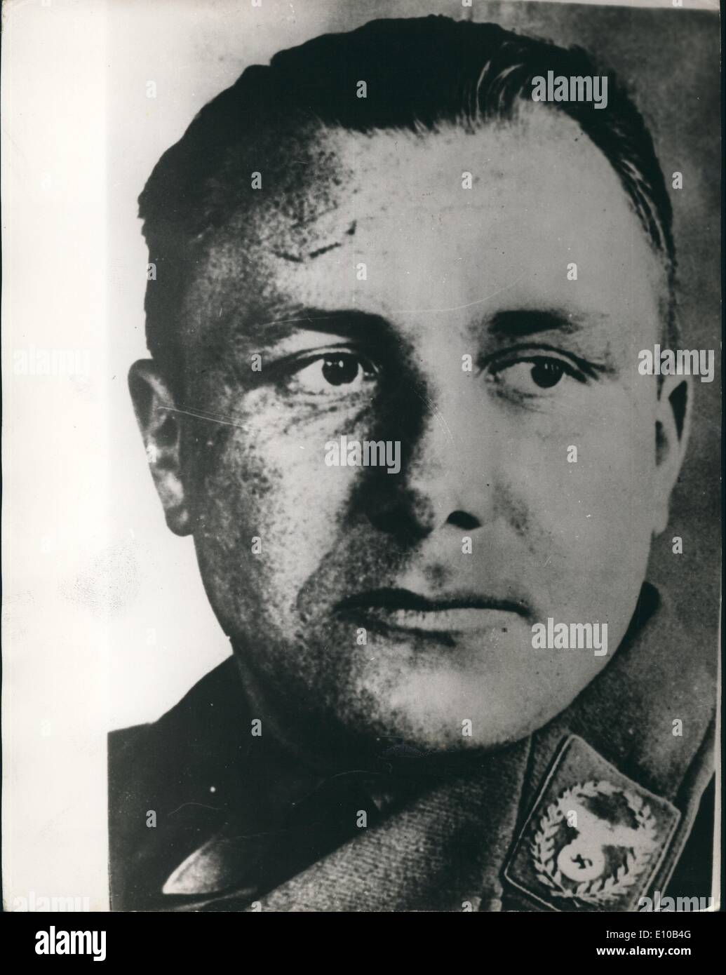 Mar. 03, 1972 - Man Alleged To Be Martin Bormann Arrested In Jungle: An elderly German recluse alleged to be Martin Bormann, Hitler's deputy, was under arrest today after secret police marched into his jungle home. Colombia has asked West Germany to supply Bormann's fingerprints for comparison with those of the arrested man, Johann Ehrmann. Security men arrested Ehrmann in a remote region of southern Colombia after a magazine claimed that he was really the deputy Nazi leader. Bormann would be 71 if still alive today. Ehrmann says he is 72 Stock Photo