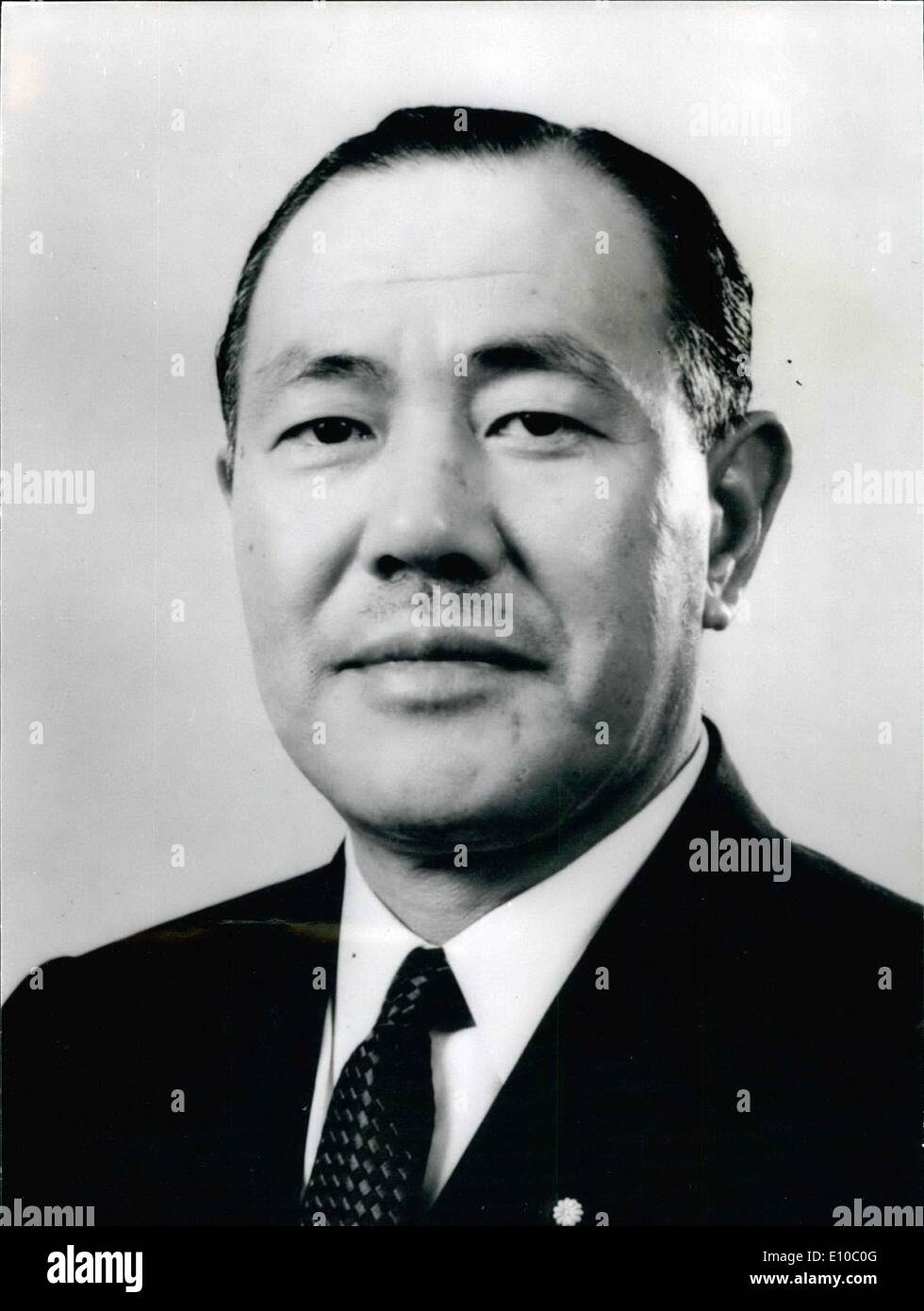Jun. 06, 1972 - Next Prime Minister: After Prime Minister Eisaku Sato's announcement of his retiring, the four members of the Liberal Democratic Party have announced their candidacy for the Presidency of the Party. The election will be held on July 5th. The President of the Liberal Democratic Party is to be the next Prime Minister. Photo shows A recent portrait of Mr. Kakuei Tanaka, Minister of International Trade and Industry. Stock Photo