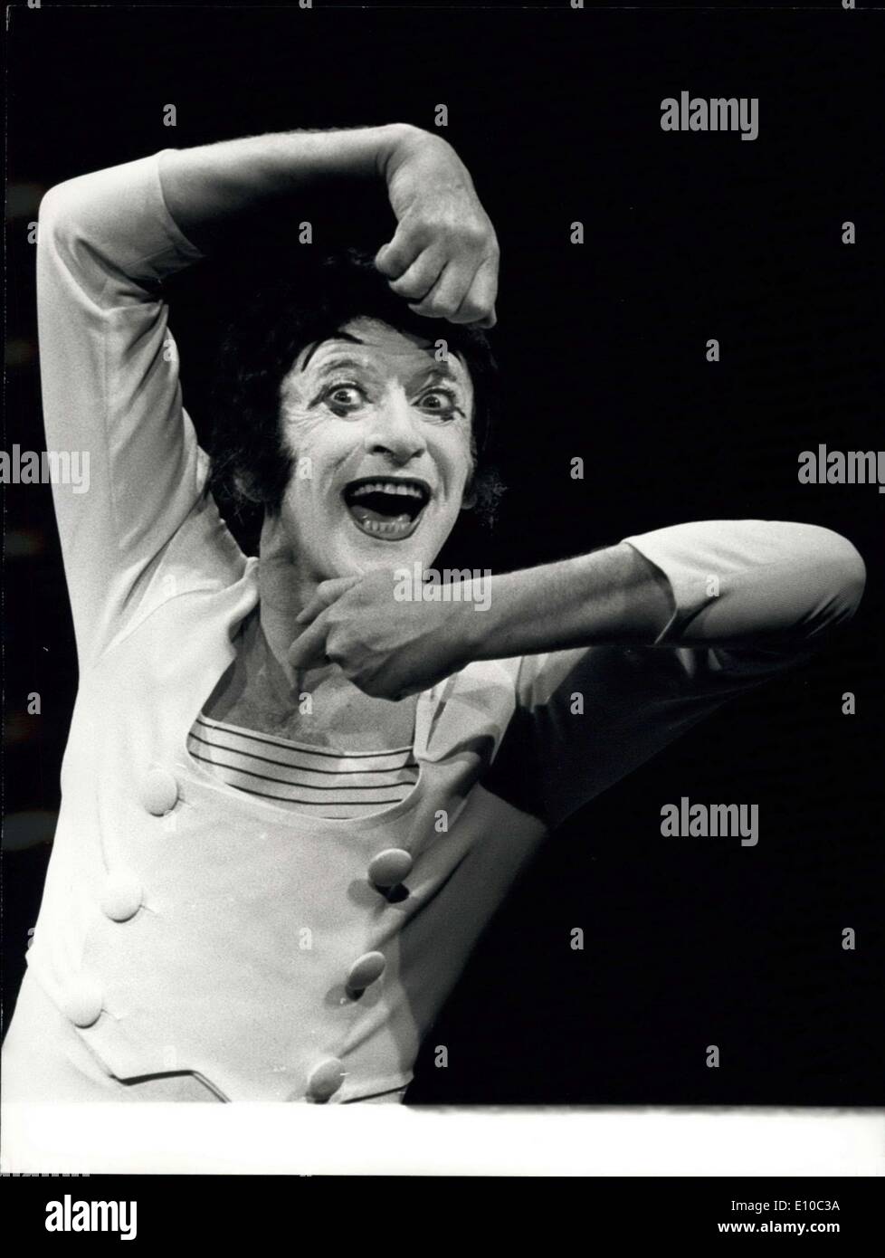 Mar. 21, 1972 - Mime Marcel Marceau Has Performed as 'Bip for 25 Years Stock Photo