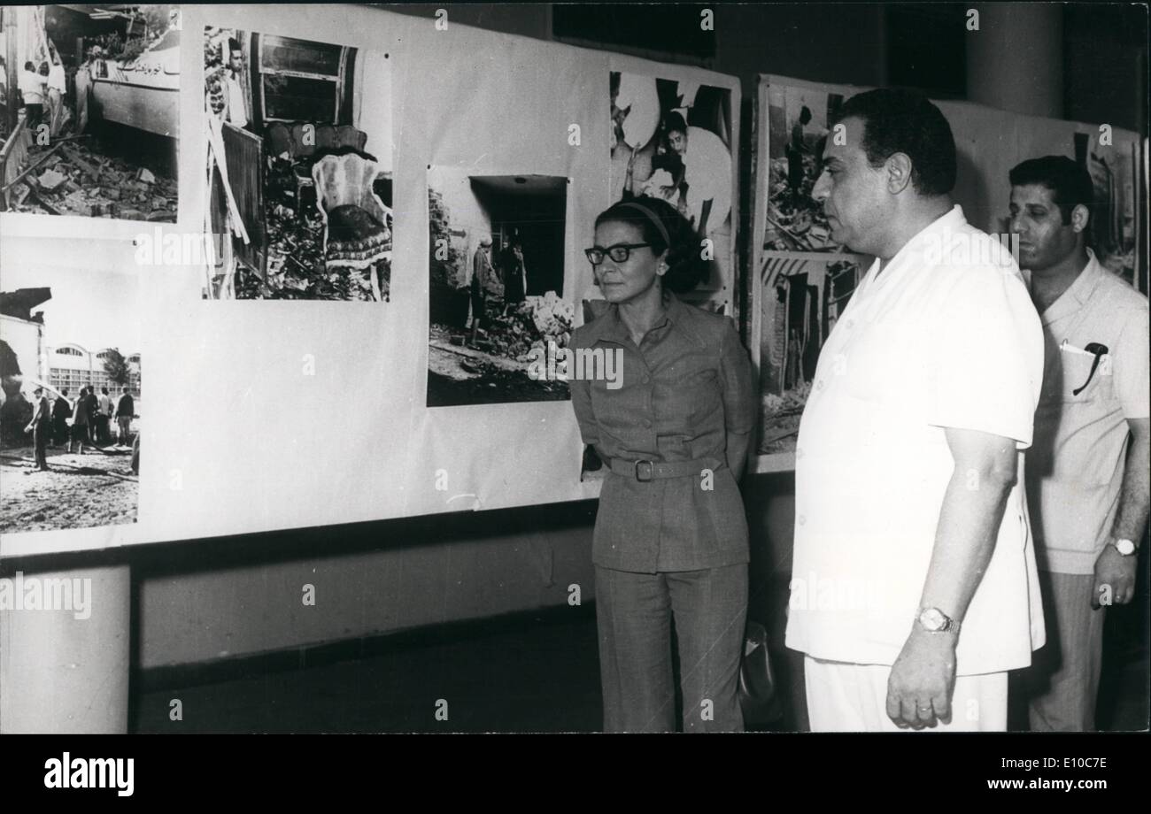 Jun. 06, 1972 - Another View Showing Amin Omar, Ismailieh Governor Withnessing the Art Works. of young Ismailieh artists in Cairo. Stock Photo