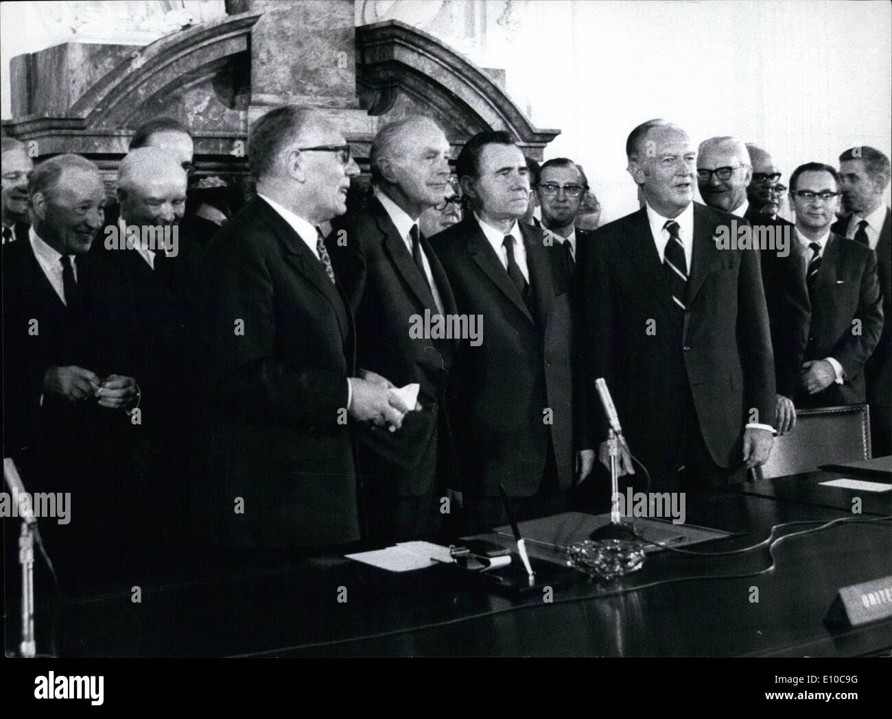 Jun. 06, 1972 - A History DAy For Berlin: Today the four foreign-minister signed the Berlin agreement at the former Kontrollrat Stock Photo