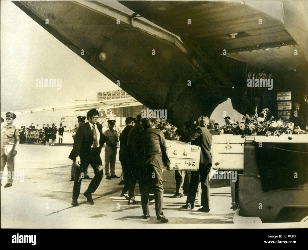 Jun. 07, 1972 - Bodies of Sixteen Victims of Lod Tragedy Taken to Puerto Rico ESS.c Stock Photo